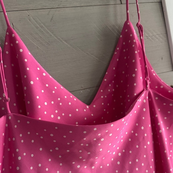 a new day Fuchsia Midi Dress with White Dots - Picture 5 of 5